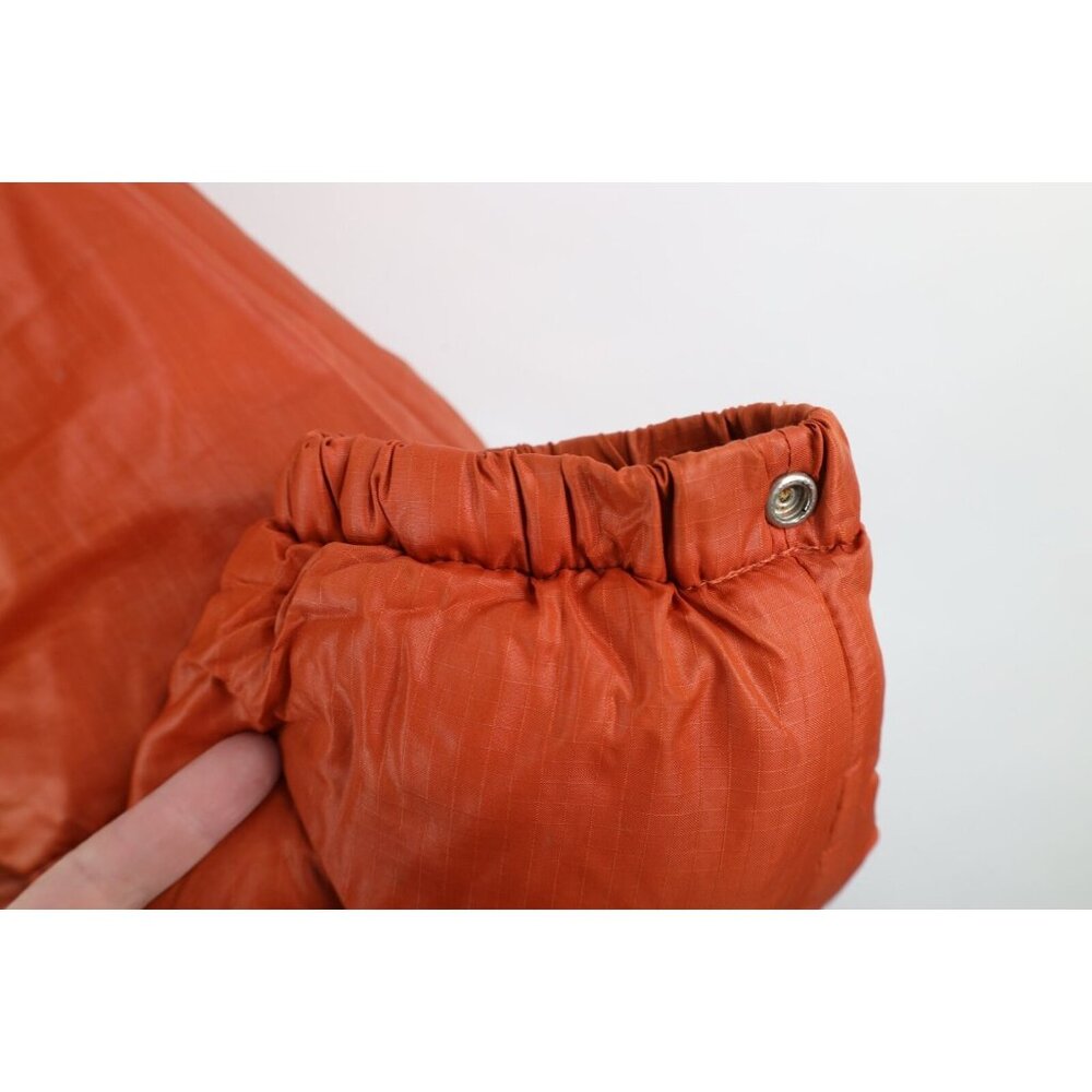 Vtg 70s Streetwear Mens XL Distressed Full Zip Winter Puffer Jacket Orange USA - Picture 13 of 16